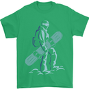 A Snowboarding Figure Snowboarder Mens T-Shirt 100% Cotton Irish Green