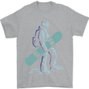 A Snowboarding Figure Snowboarder Mens T-Shirt 100% Cotton Sports Grey