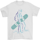 A Snowboarding Figure Snowboarder Mens T-Shirt 100% Cotton White