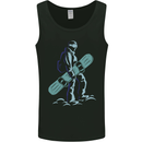 A Snowboarding Figure Snowboarder Mens Vest Tank Top Black