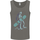 A Snowboarding Figure Snowboarder Mens Vest Tank Top Charcoal