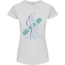 A Snowboarding Figure Snowboarder Womens Petite Cut T-Shirt White
