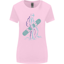 A Snowboarding Figure Snowboarder Womens Wider Cut T-Shirt Light Pink