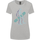 A Snowboarding Figure Snowboarder Womens Wider Cut T-Shirt Sports Grey