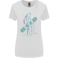 A Snowboarding Figure Snowboarder Womens Wider Cut T-Shirt White