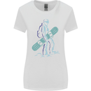 A Snowboarding Figure Snowboarder Womens Wider Cut T-Shirt White