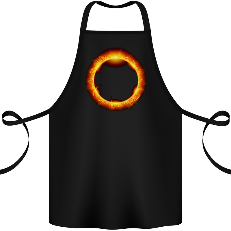 A Solar Eclipse Cotton Apron 100% Organic Black