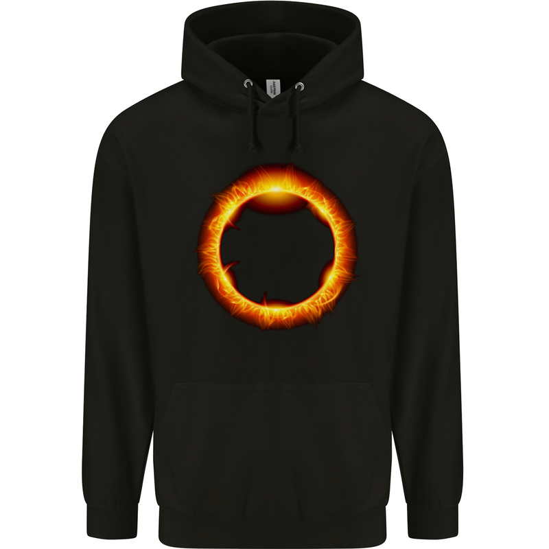 A Solar Eclipse Mens 80% Cotton Hoodie Black