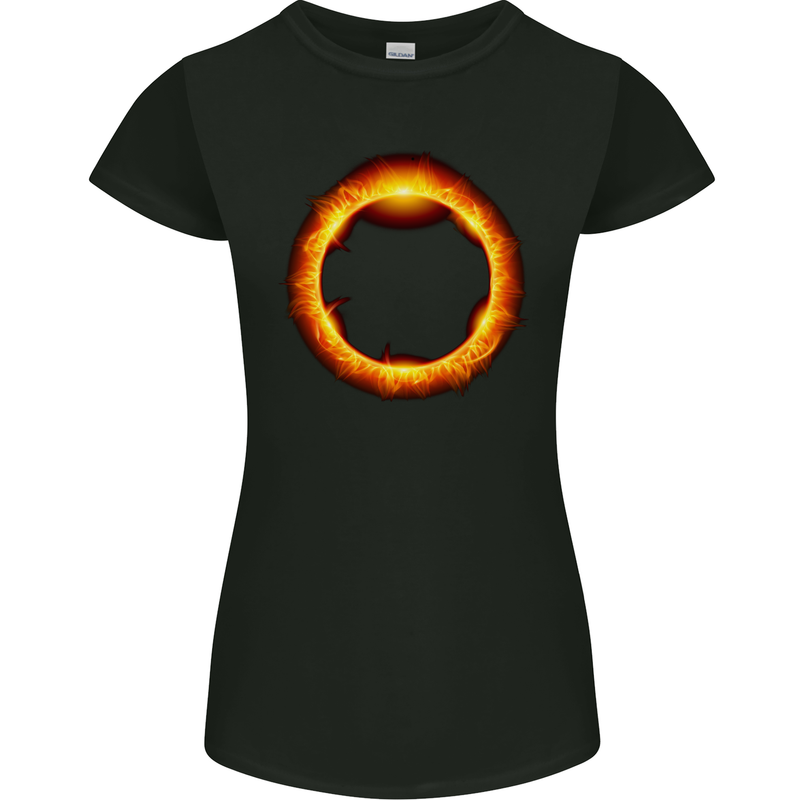 A Solar Eclipse Womens Petite Cut T-Shirt Black