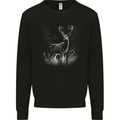 A Stag Deer Kids Sweatshirt Jumper Black