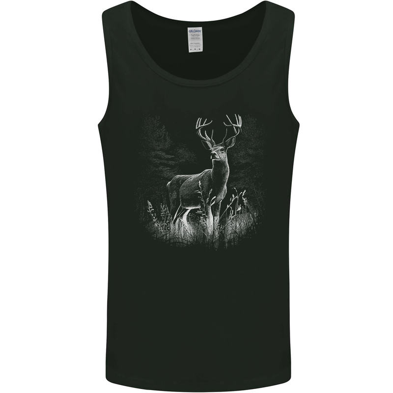 A Stag Deer Mens Vest Tank Top Black