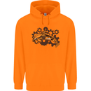A Steampunk Dolphin Childrens Kids Hoodie Orange