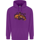 A Steampunk Dolphin Childrens Kids Hoodie Purple