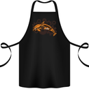 A Steampunk Dolphin Cotton Apron 100% Organic Black