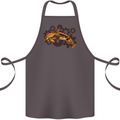 A Steampunk Dolphin Cotton Apron 100% Organic Dark Grey