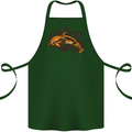 A Steampunk Dolphin Cotton Apron 100% Organic Forest Green