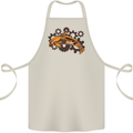 A Steampunk Dolphin Cotton Apron 100% Organic Natural