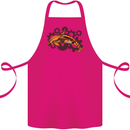 A Steampunk Dolphin Cotton Apron 100% Organic Pink