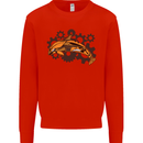 A Steampunk Dolphin Kids Sweatshirt Jumper Bright Red