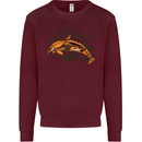 A Steampunk Dolphin Kids Sweatshirt Jumper Maroon