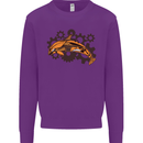 A Steampunk Dolphin Kids Sweatshirt Jumper Purple