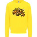 A Steampunk Dolphin Kids Sweatshirt Jumper Yellow