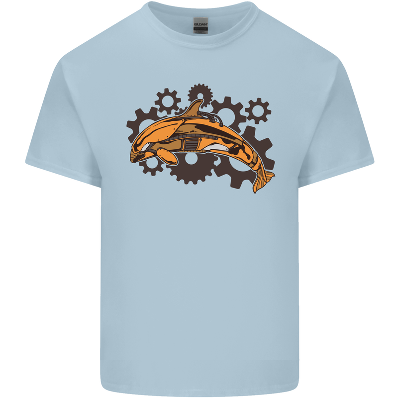 A Steampunk Dolphin Kids T-Shirt Childrens Light Blue