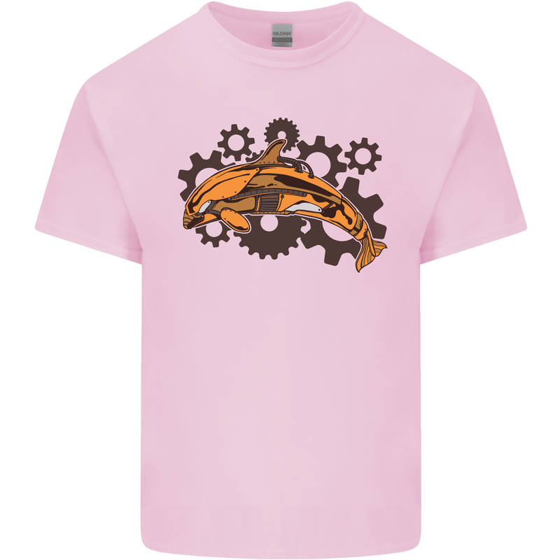 A Steampunk Dolphin Kids T-Shirt Childrens Light Pink