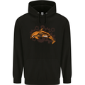 A Steampunk Dolphin Mens 80% Cotton Hoodie Black