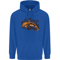 A Steampunk Dolphin Mens 80% Cotton Hoodie Royal Blue