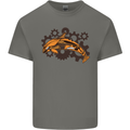 A Steampunk Dolphin Mens Cotton T-Shirt Tee Top Charcoal