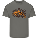 A Steampunk Dolphin Mens Cotton T-Shirt Tee Top Charcoal