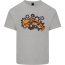 A Steampunk Dolphin Mens Cotton T-Shirt Tee Top Sports Grey