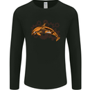 A Steampunk Dolphin Mens Long Sleeve T-Shirt Black