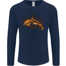 A Steampunk Dolphin Mens Long Sleeve T-Shirt Navy Blue