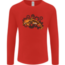 A Steampunk Dolphin Mens Long Sleeve T-Shirt Red