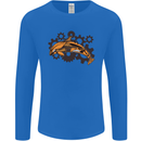 A Steampunk Dolphin Mens Long Sleeve T-Shirt Royal Blue