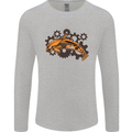 A Steampunk Dolphin Mens Long Sleeve T-Shirt Sports Grey