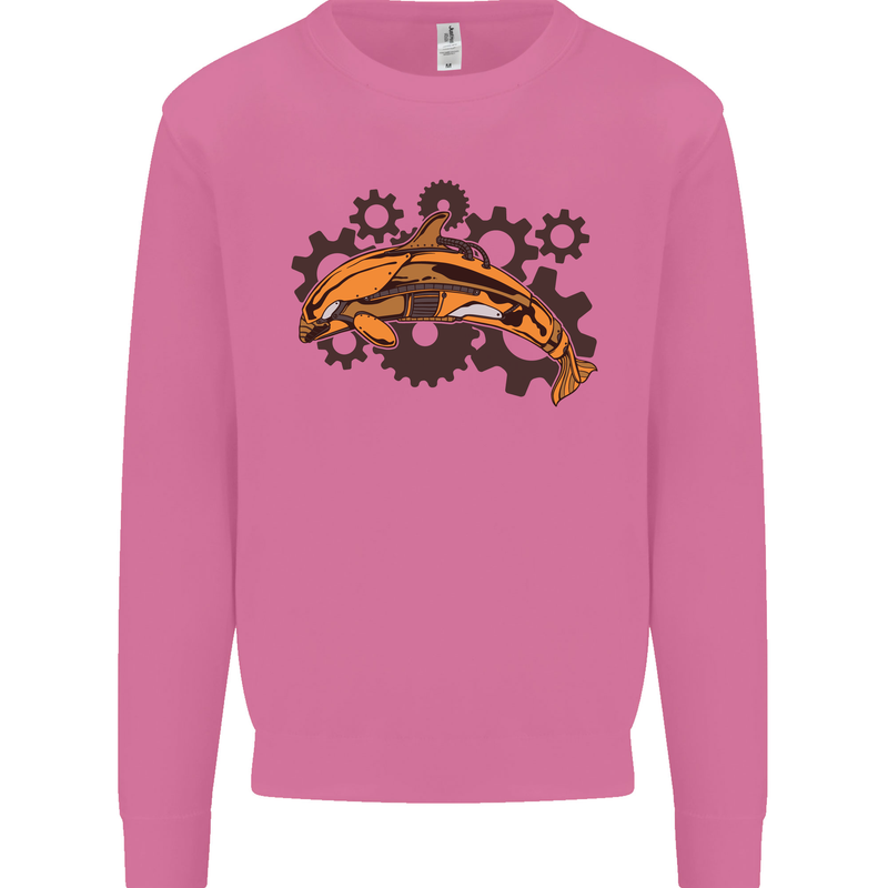 A Steampunk Dolphin Mens Sweatshirt Jumper Azalea