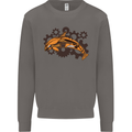 A Steampunk Dolphin Mens Sweatshirt Jumper Charcoal