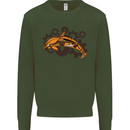 A Steampunk Dolphin Mens Sweatshirt Jumper Forest Green