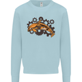 A Steampunk Dolphin Mens Sweatshirt Jumper Light Blue