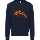 A Steampunk Dolphin Mens Sweatshirt Jumper Navy Blue