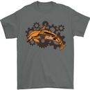 A Steampunk Dolphin Mens T-Shirt 100% Cotton Charcoal