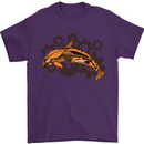 A Steampunk Dolphin Mens T-Shirt 100% Cotton Purple
