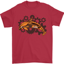 A Steampunk Dolphin Mens T-Shirt 100% Cotton Red