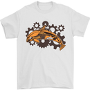A Steampunk Dolphin Mens T-Shirt 100% Cotton White