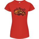 A Steampunk Dolphin Womens Petite Cut T-Shirt Red