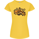 A Steampunk Dolphin Womens Petite Cut T-Shirt Yellow