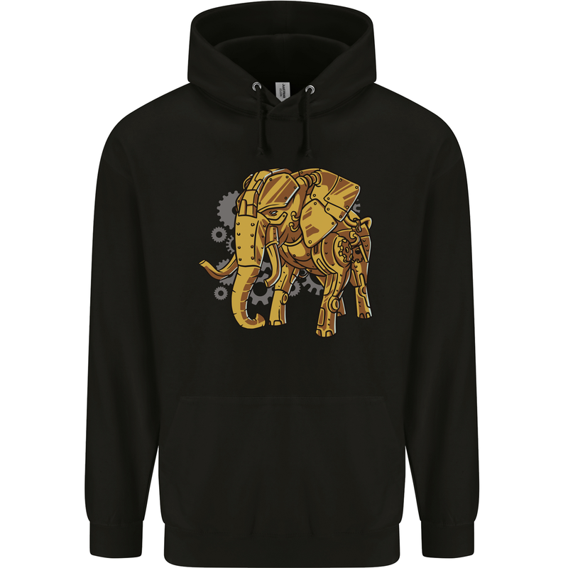 A Steampunk Elephant Childrens Kids Hoodie Black